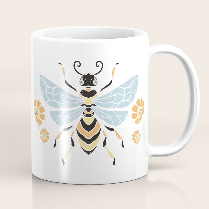 Honey Bee Abstract Pattern Coffee Mug Gallery Image 1
