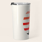 Minimalist Mid Century Circle Frame Vermillion Red Zig Zag Colorful Lightning Bolt Geometric Pattern Travel Mug Gallery Image 3