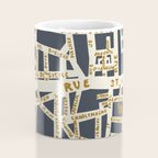 PARIS MAP GREY GOLD Coffee Mug Gallery Image 4