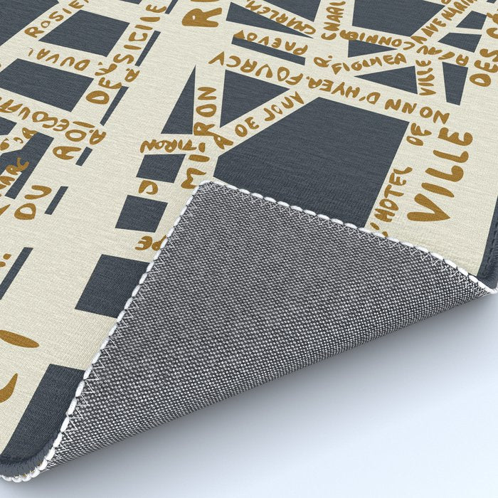 PARIS MAP GREY GOLD Rug Gallery Image 4