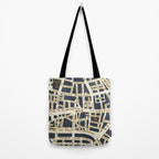 PARIS MAP GREY GOLD Tote Bag Gallery Image 2