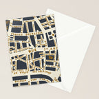 PARIS MAP GREY GOLD Stationery Card Gallery Image 2