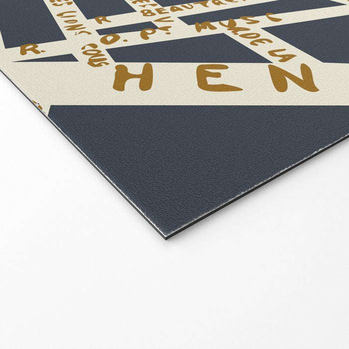 PARIS MAP GREY GOLD Welcome Mat Gallery Image 2
