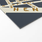 PARIS MAP GREY GOLD Welcome Mat Gallery Image 2