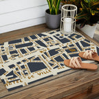 PARIS MAP GREY GOLD Outdoor Rug Gallery Image 2
