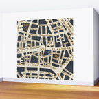 PARIS MAP GREY GOLD Wall Mural Gallery Image 2