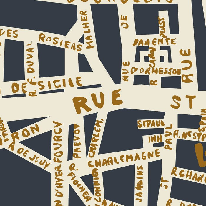 PARIS MAP GREY GOLD Coffee Mug Gallery Image 2