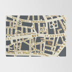 PARIS MAP GREY GOLD Rug Gallery Image 2