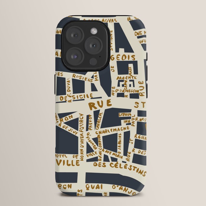 PARIS MAP GREY GOLD iPhone Case Gallery Image 15
