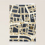 PARIS MAP GREY GOLD Stationery Card Gallery Image 2