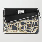 PARIS MAP GREY GOLD Laptop Sleeve Gallery Image 2