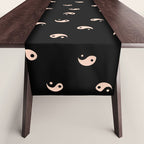 Yin and yang black and white Table Runner Gallery Image 1