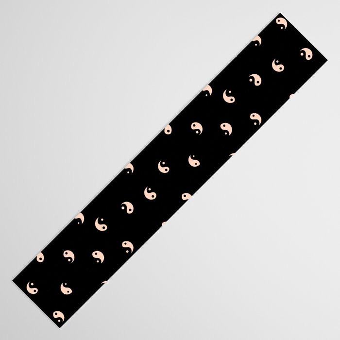 Yin and yang black and white Table Runner Gallery Image 3