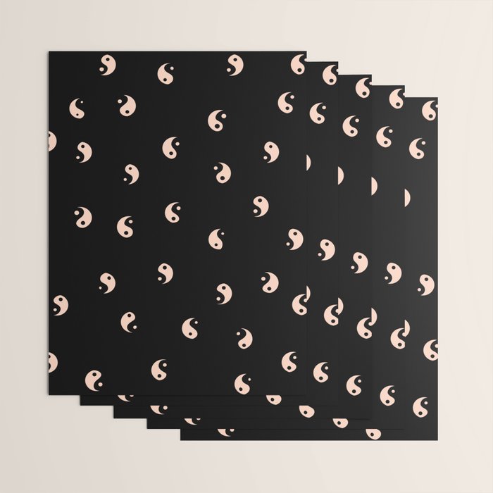 Yin and yang black and white Wrapping Paper Gallery Image 3