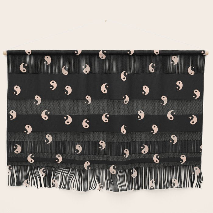 Yin and yang black and white Wall Hanging Gallery Image 1
