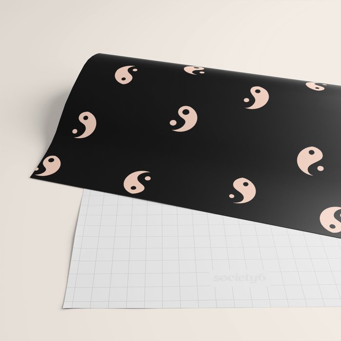 Yin and yang black and white Wrapping Paper Gallery Image 2