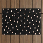 Yin and yang black and white Outdoor Rug Gallery Image 1