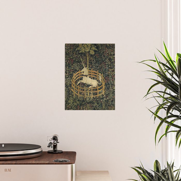 The Unicorn Rests in a Garden (from the Unicorn Tapestries) Poster Gallery Image 2