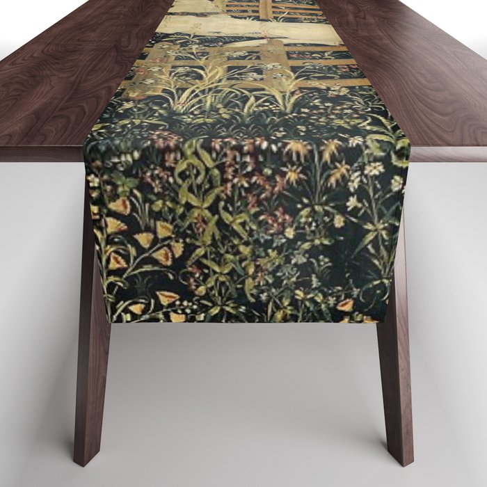 The Unicorn Rests in a Garden (from the Unicorn Tapestries) Table Runner Gallery Image 1