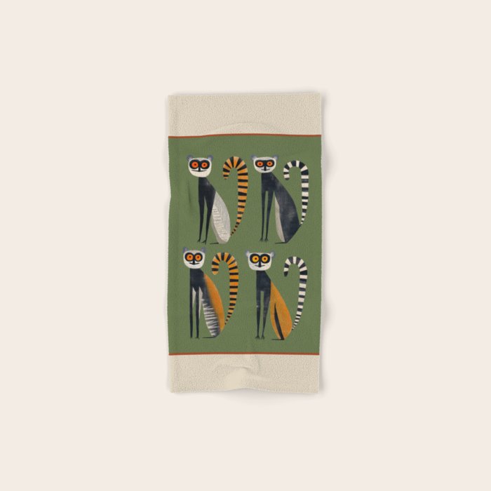 Striped Lemurs Bath Towel Gallery Image 1