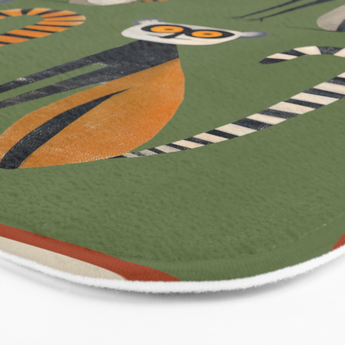 Striped Lemurs Bath Mat Gallery Image 3