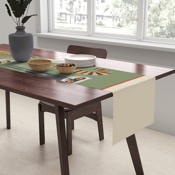 Striped Lemurs Table Runner Gallery Image 2