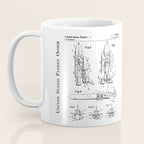 Nasa Space Shuttle Patent - Nasa Shuttle Art - Black And White Coffee Mug Gallery Image 3