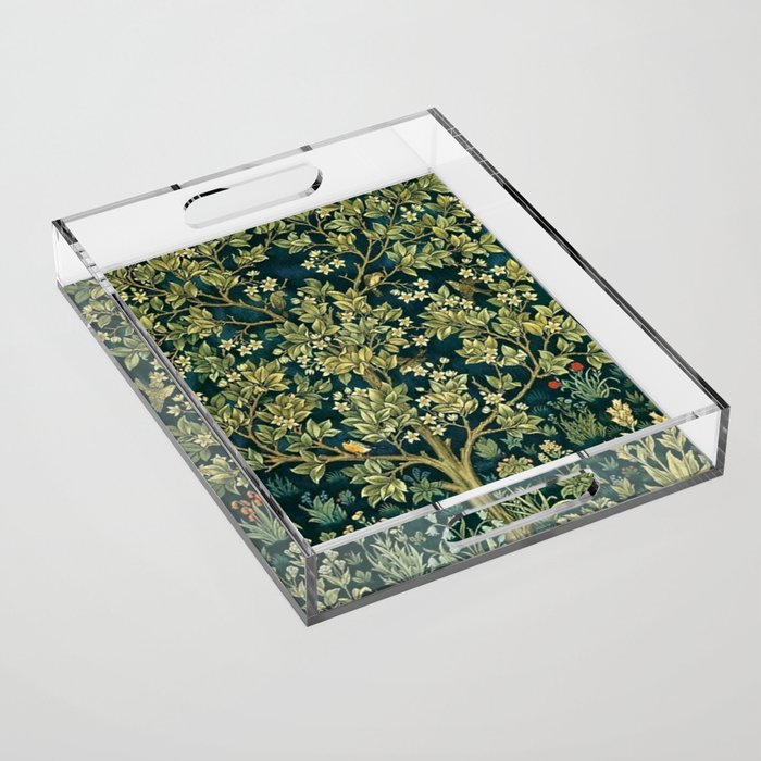 William Morris Tree Of Life  Acrylic Tray Gallery Image 1