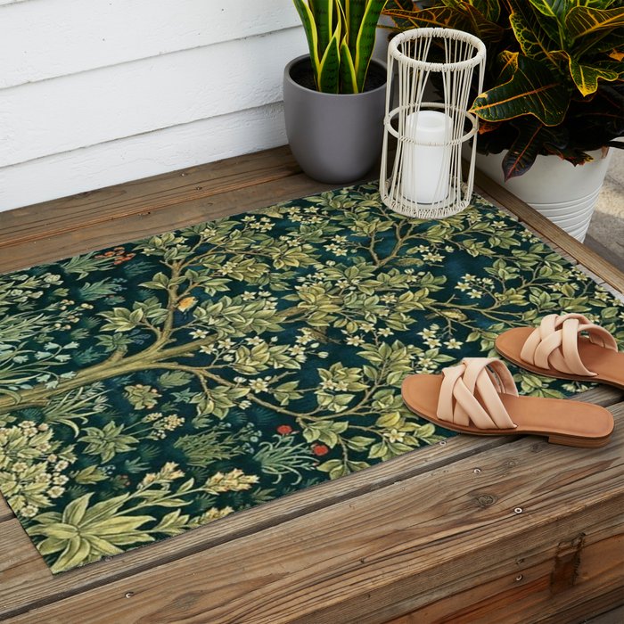 William Morris Tree Of Life  Outdoor Rug Gallery Image 2
