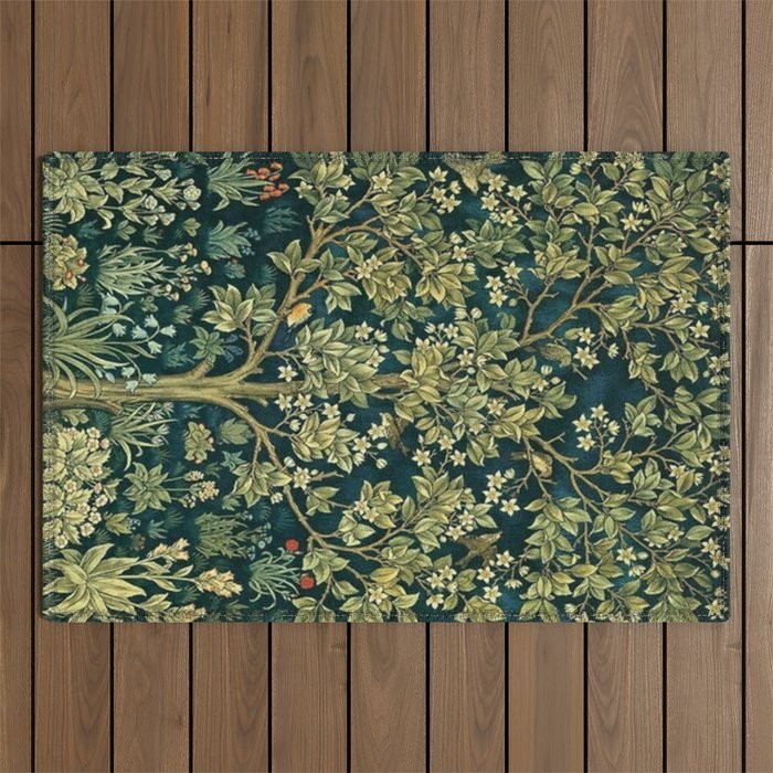 William Morris Tree Of Life  Outdoor Rug Gallery Image 1