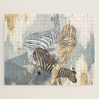 Metallic Zebras Jigsaw Puzzle Gallery Image 1