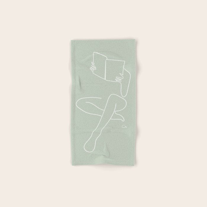 Reading naked n.3 (green) Bath Towel Gallery Image 1