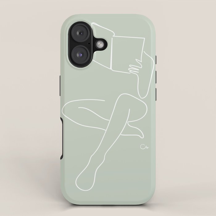 Reading naked n.3 (green) iPhone Case Gallery Image 1