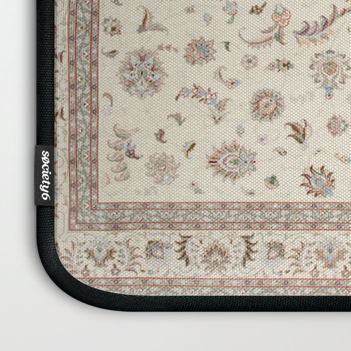 Antique Persian Delicate Ivory Cream  Laptop Sleeve Gallery Image 3