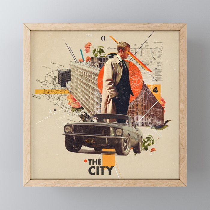 The City 1968 Mini Art Print Gallery Image 1