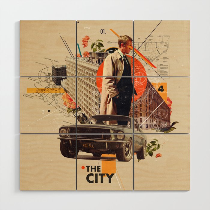 The City 1968 Wood Wall Art Gallery Image 1