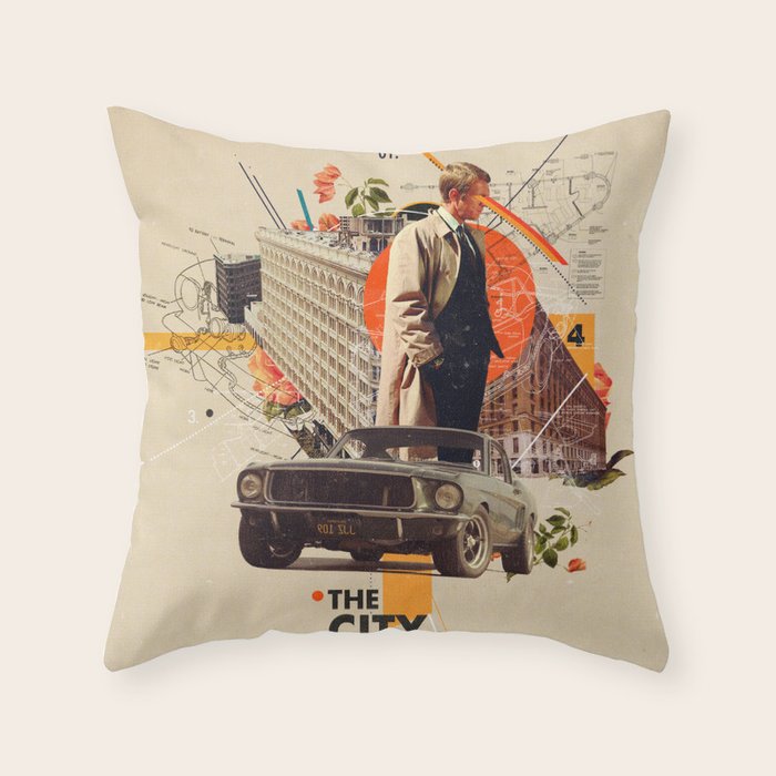 The City 1968 Throw Pillow Gallery Image 6