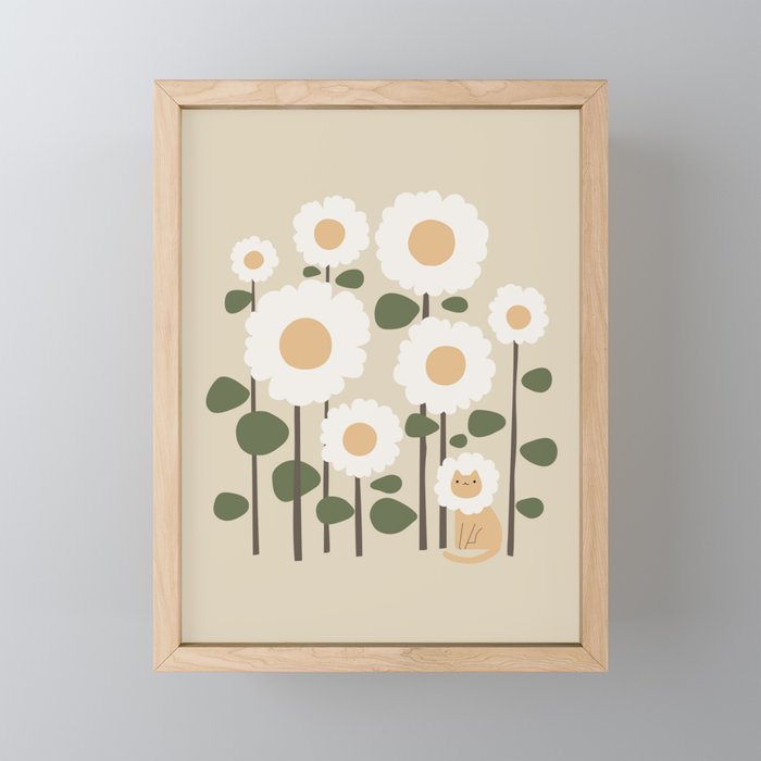 Cat and plant: Catmouflage Mini Art Print Gallery Image 1