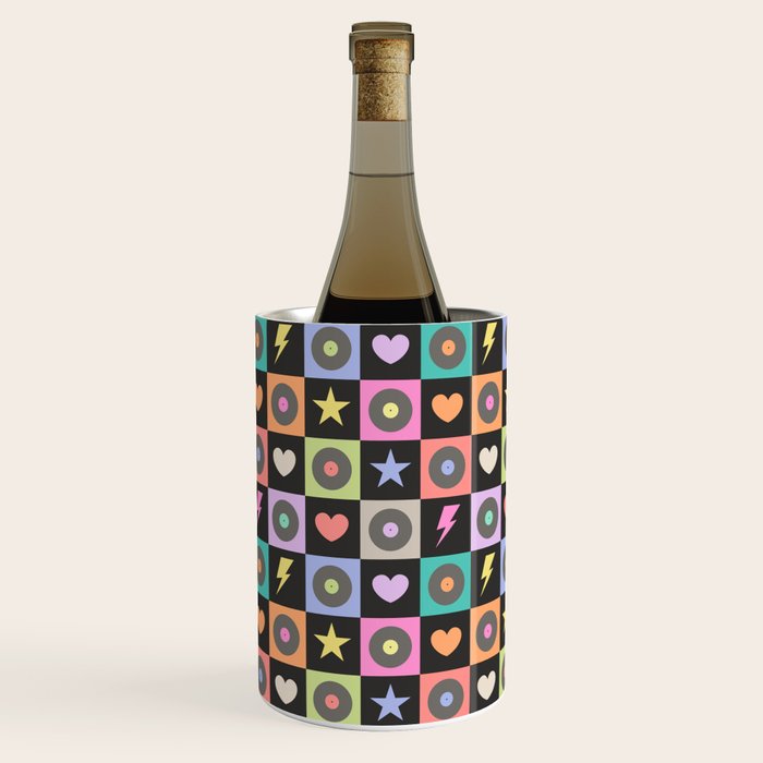 Colorful Checkerboard 80s Wine Chiller Gallery Image 3