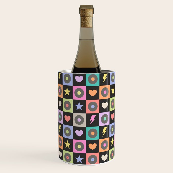 Colorful Checkerboard 80s Wine Chiller Gallery Image 1