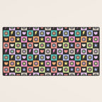 Colorful Checkerboard 80s Desk Mat Gallery Image 3