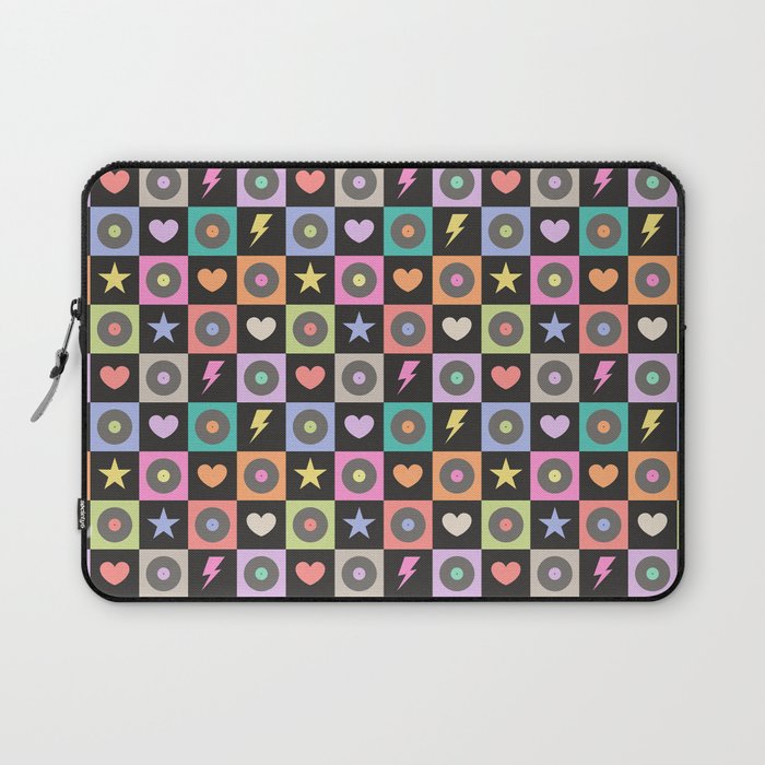 Colorful Checkerboard 80s Laptop Sleeve Gallery Image 1