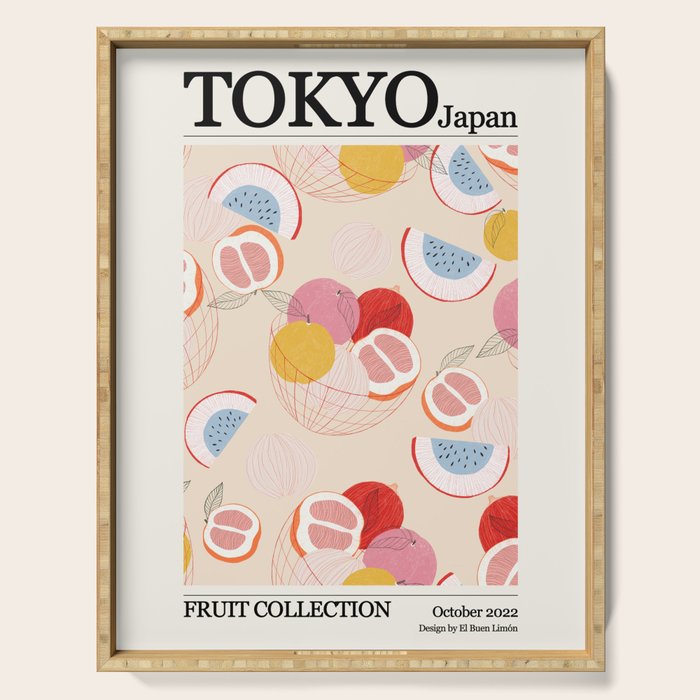 Tokyo japan fruit collection I Serving Tray Gallery Image 1