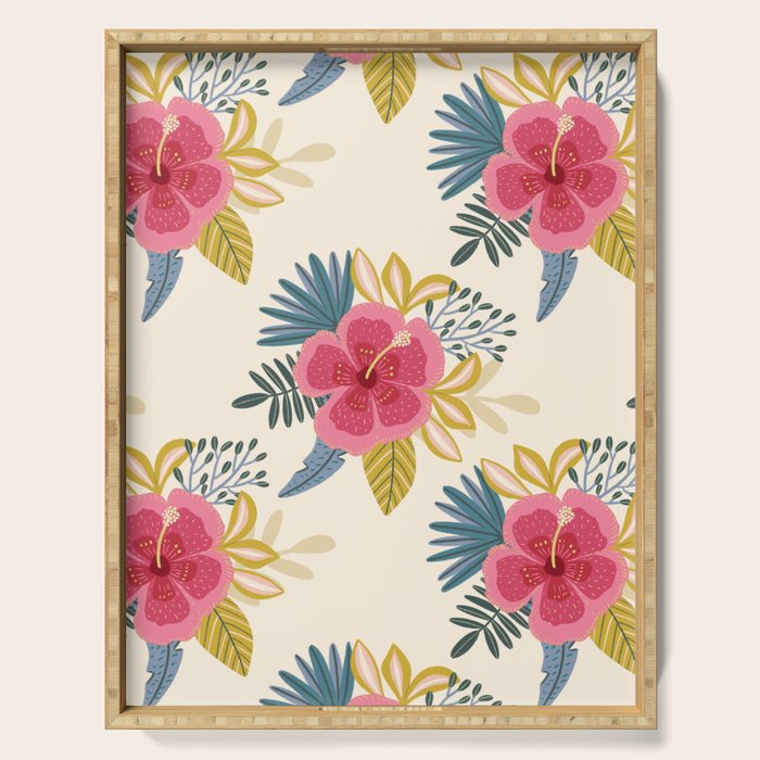 Tropical Floral Serving Tray Gallery Image 1