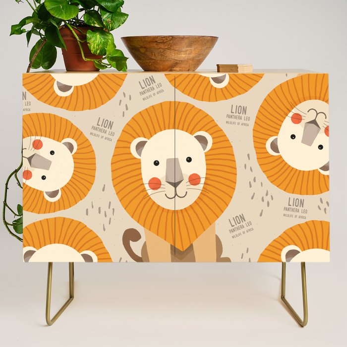 Lion, Wildlife of Africa Credenza Gallery Image 1