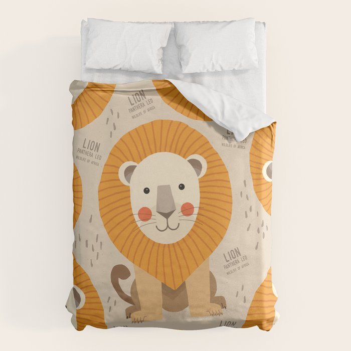 Lion, Wildlife of Africa Duvet Cover Gallery Image 1