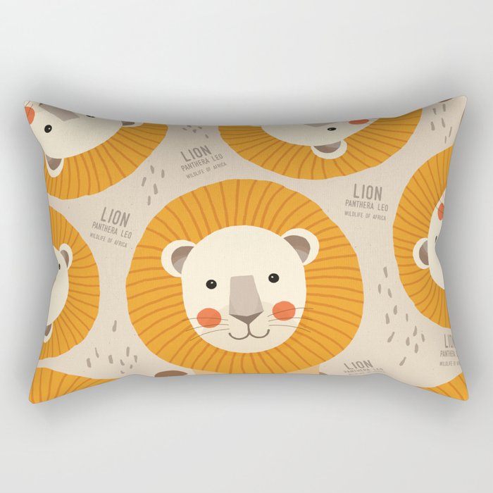 Lion, Wildlife of Africa Rectangular Pillow Gallery Image 1