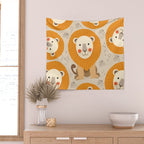 Lion, Wildlife of Africa Wall Tapestry Gallery Image 2