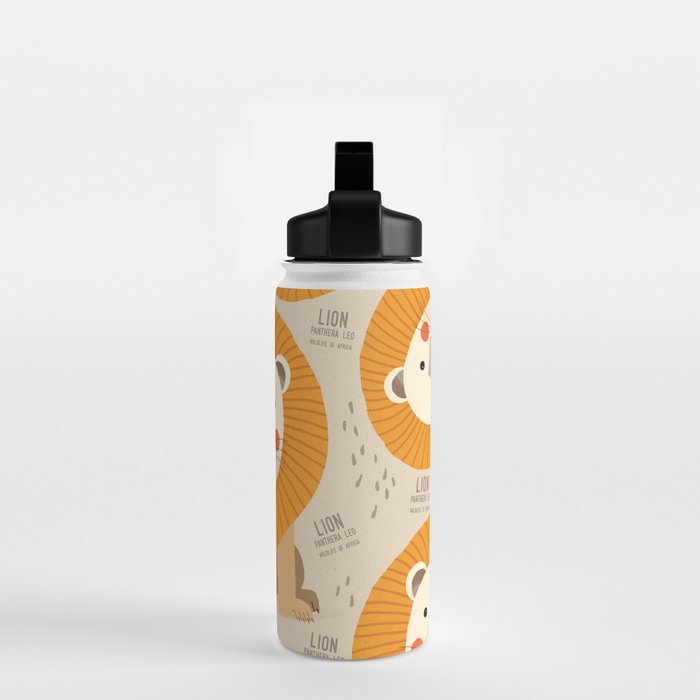 Lion, Wildlife of Africa Water Bottle Gallery Image 2