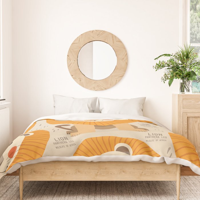 Lion, Wildlife of Africa Duvet Cover Gallery Image 3